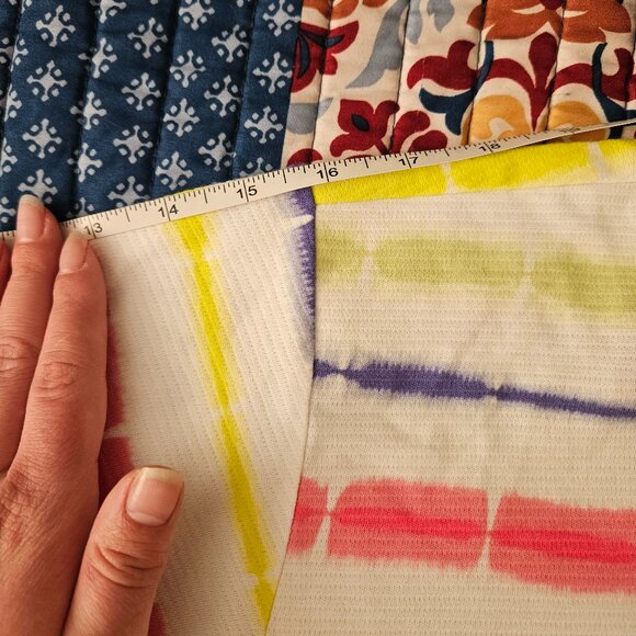 T by‎ Talbots Women's Size XL Tie Dye Striped White Shirt 3/4 Sleeve - Picture 9 of 10